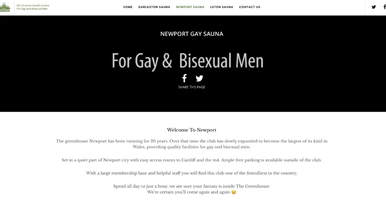 Greenhouse,Gay Sauna, Newport